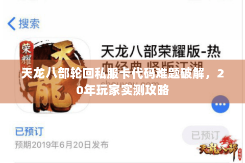 天龙八部轮回私服卡代码难题破解,20年玩家实测攻略 天龙八部轮回私服卡代码难题破解,20年玩家实测攻略