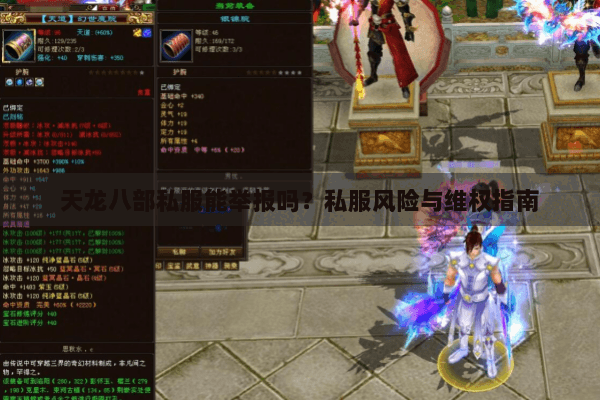 天龙八部私服能举报吗？私服风险与维权指南