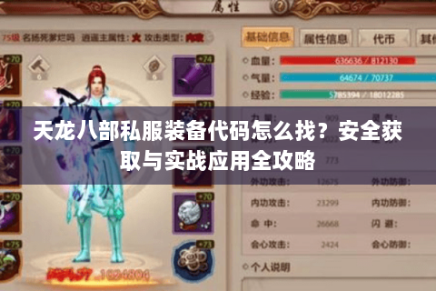 天龙八部私服装备代码怎么找?安全获取与实战应用全攻略 天龙八部私服装备代码怎么找?安全获取与实战应用全攻略