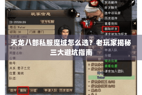 天龙八部私服魔域怎么选?老玩家揭秘三大避坑指南 天龙八部私服魔域怎么选?老玩家揭秘三大避坑指南