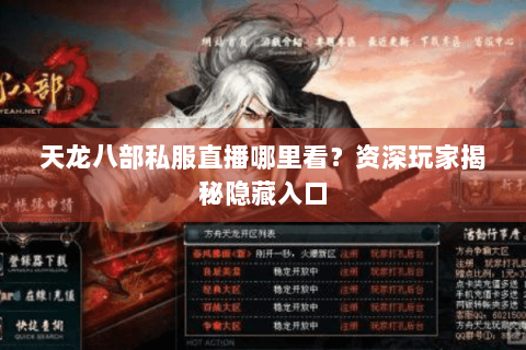 天龙八部私服直播哪里看?资深玩家揭秘隐藏入口 天龙八部私服直播哪里看?资深玩家揭秘隐藏入口