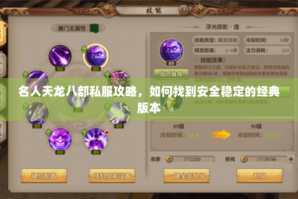 名人天龙八部私服攻略,如何找到安全稳定的经典版本 名人天龙八部私服攻略,如何找到安全稳定的经典版本