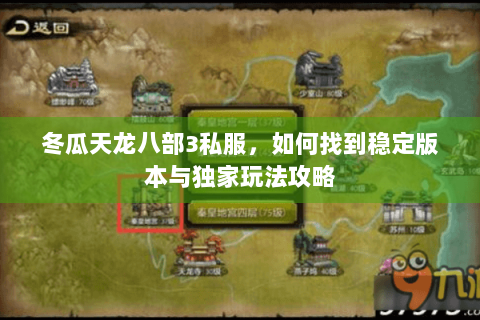 冬瓜天龙八部3私服，如何找到稳定版本与独家玩法攻略