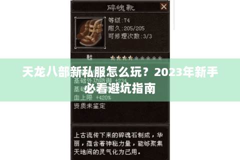 天龙八部新私服怎么玩?2023年新手必看避坑指南 天龙八部新私服怎么玩?2023年新手必看避坑指南
