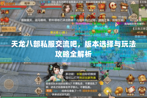 天龙八部私服交流吧，版本选择与玩法攻略全解析