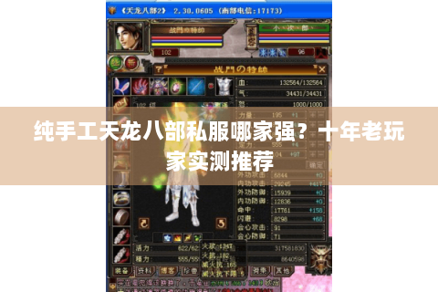 纯手工天龙八部私服哪家强？十年老玩家实测推荐
