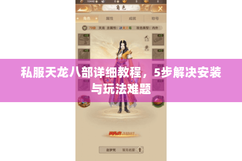 私服天龙八部详细教程，5步解决安装与玩法难题
