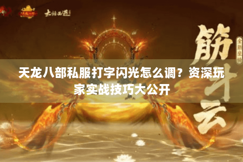 天龙八部私服打字闪光怎么调？资深玩家实战技巧大公开