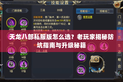天龙八部私服版怎么选?老玩家揭秘防坑指南与升级秘籍 天龙八部私服版怎么选?老玩家揭秘防坑指南与升级秘籍