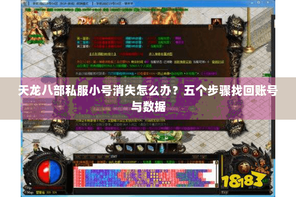 天龙八部私服小号消失怎么办？五个步骤找回账号与数据