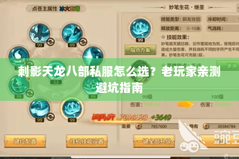 刺影天龙八部私服怎么选？老玩家亲测避坑指南