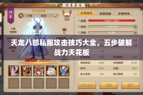 天龙八部私服攻击技巧大全，五步破解战力天花板