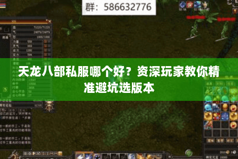 天龙八部私服哪个好？资深玩家教你精准避坑选版本