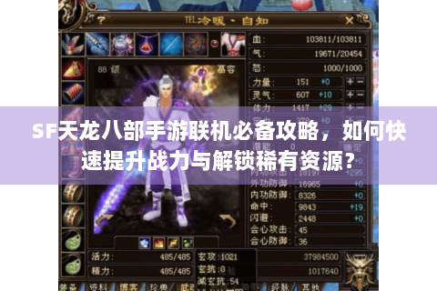 SF天龙八部手游联机必备攻略，如何快速提升战力与解锁稀有资源？