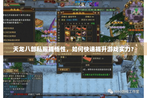 天龙八部私服提悟性，如何快速提升游戏实力？