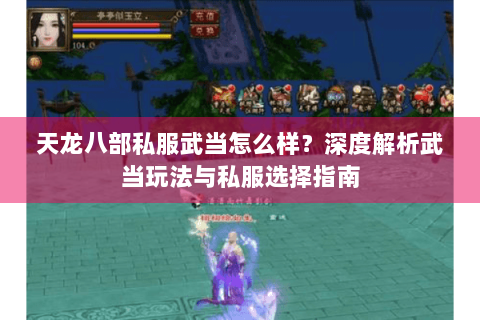 天龙八部私服武当怎么样？深度解析武当玩法与私服选择指南