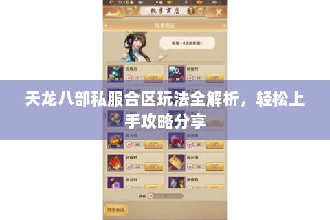 天龙八部私服合区玩法全解析，轻松上手攻略分享