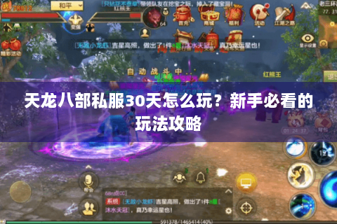 天龙八部私服30天怎么玩?新手必看的玩法攻略 天龙八部私服30天怎么玩?新手必看的玩法攻略