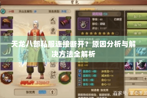 天龙八部私服连接断开？原因分析与解决方法全解析