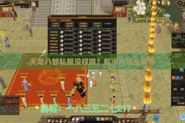 天龙八部私服没权限？解决方法全解析