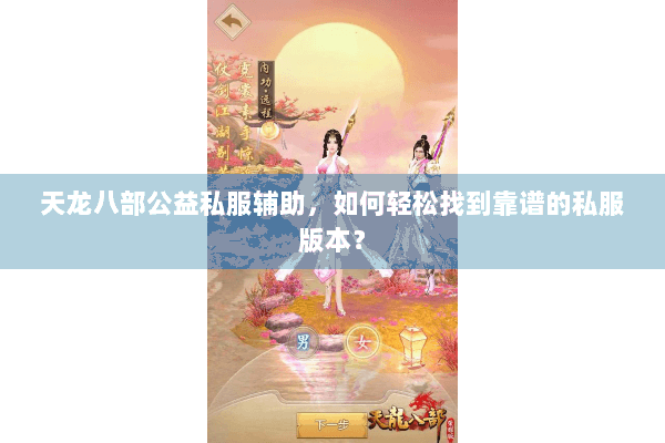 天龙八部公益私服辅助，如何轻松找到靠谱的私服版本？